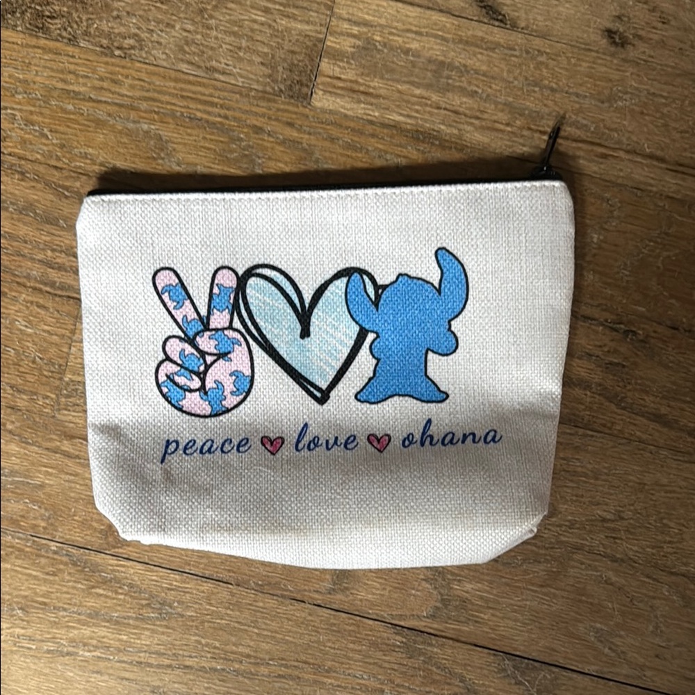 Peace Love Ohana Canvas Pouch